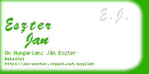 eszter jan business card